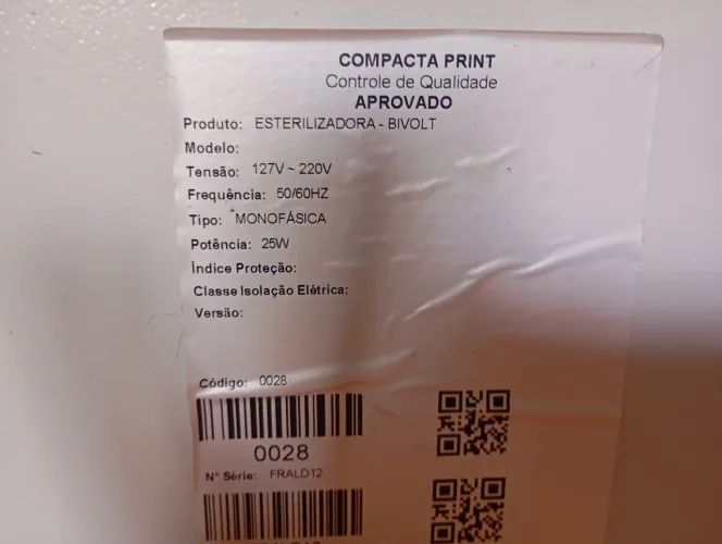 Máquina Esterizadora