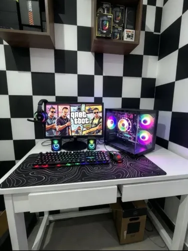PC GAMER COMPLETO RYZEN 5 + 16GB RAM + SSD 256GB + Monitor, Teclado e Mouse Completo.