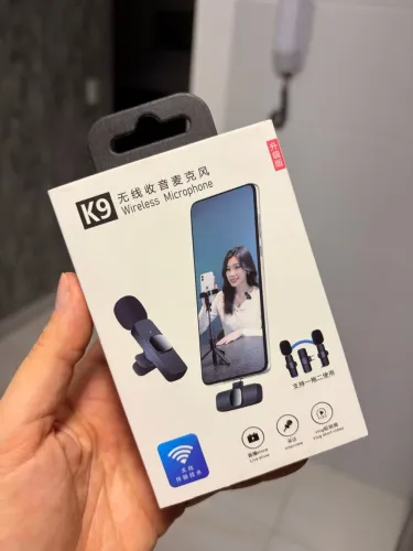Microfone sem fio recarregável para iPhone