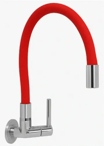 Torneira Tubo Articulável Cozinha Parede Gourmet Cores Pia Vermelho