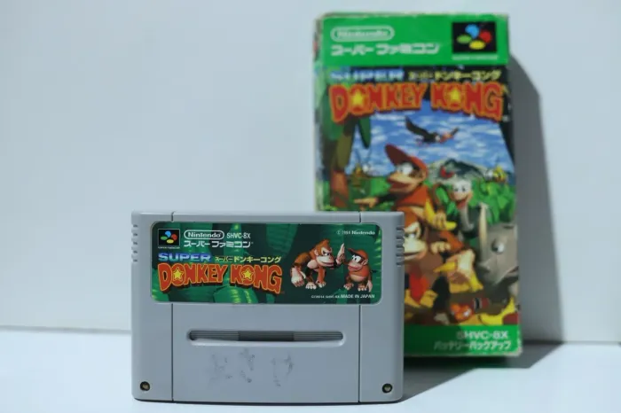 Donkey kong country dkc Japan com caixa SNES super famicom