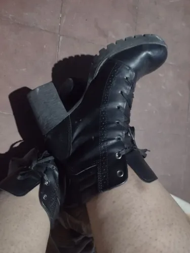 Botas de salto alto longo