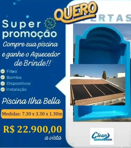 Piscina de Fibra 7m Aquecida instalada