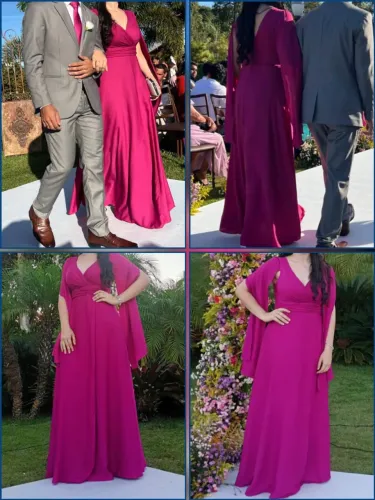 Vestido de Festa Fúcsia