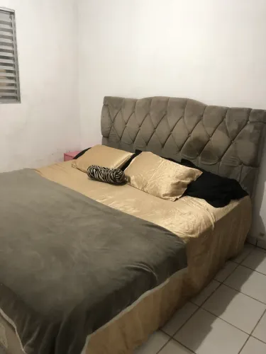 cama box king size + cabeceira estofada usada 
