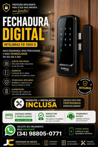 Fechadura digital sobrepor