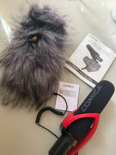 Microfone condensador para câmera