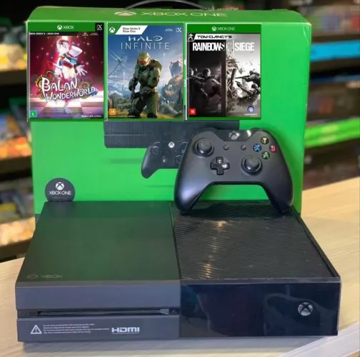 Xbox One Fat HD 500GB + 3 jogos