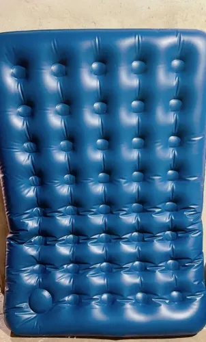 Colchão inflável casal azul