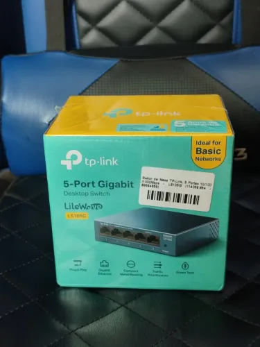 Switch não gerenciável tp-link ls105g com 5 portas gigabit Lacrado