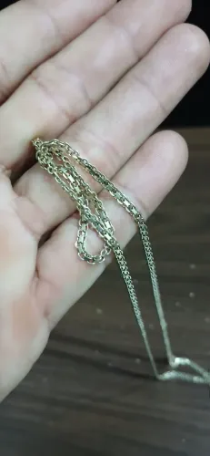 Cordão de prata banhado a ouro