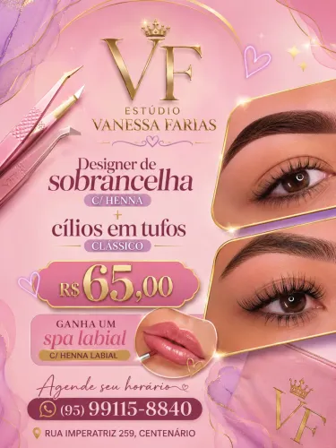 Combo cílios e sobrancelhas