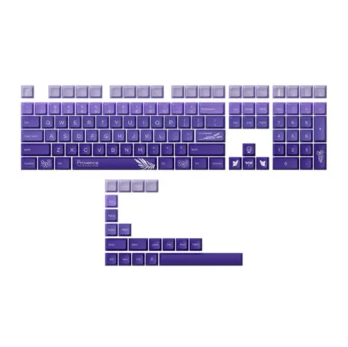 Teclas Akko para Teclado Mecânico, Profile JDA PBT Dye-sub Provence, 127 Peças, ANSI, Roxo