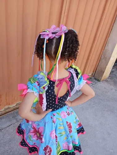 Vestido festa junina veste 4 a 6 anos