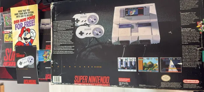 Super Nintendo na caixa