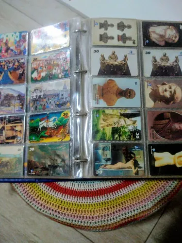 Coleção de cartões de telefone