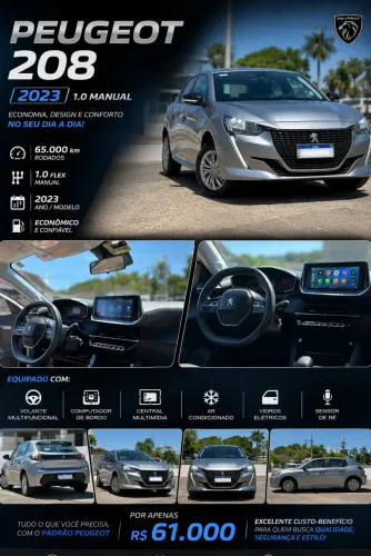 Peugeot 208 Like 1.0 Flex 6V 5P Mec. 2023