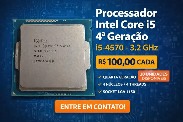 Processador Intel Core i5 4ª Geração - i5-4570 - 3.2GHz