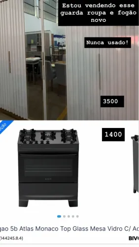 Guarda roupa e fogão 