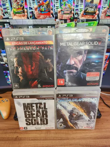 Coleção Kojima 4 jogos Metal Gear seminovos ps3