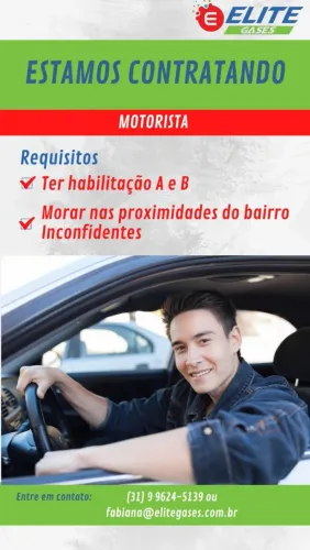 Motorista carteira A e B carteira assinada