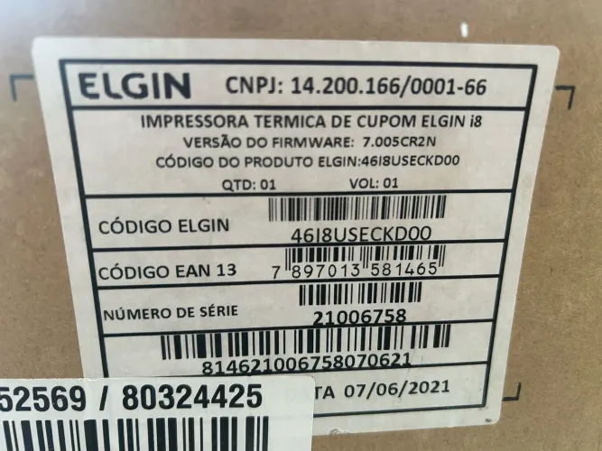 Impressora térmica fiscal elgin