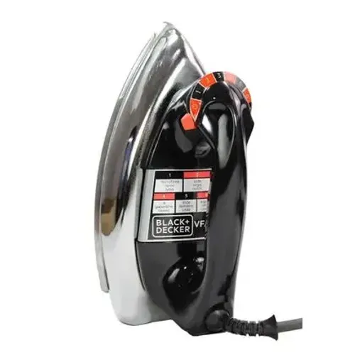 Ferro de passar roupa a seco black + decker com base de alumínio VFA1110