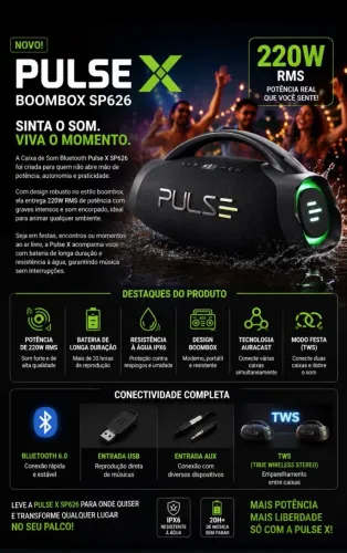 Pulse box nova na caixa.