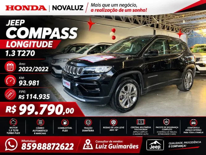 Jeep Compass Long. T270 1.3 TB 4X2 Flex AUT 2022