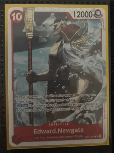 Carta de One Piece Edward.Newgate da nova coleção