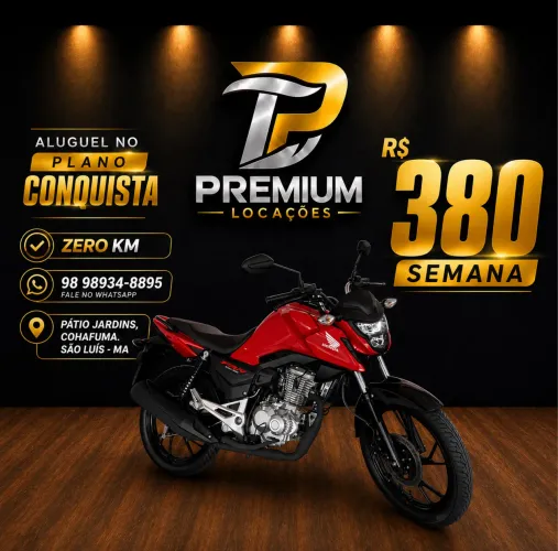 FAN 160 0KM | LOCAÇÃO PLANO CONQUISTA | R$ 380/SEMANA
