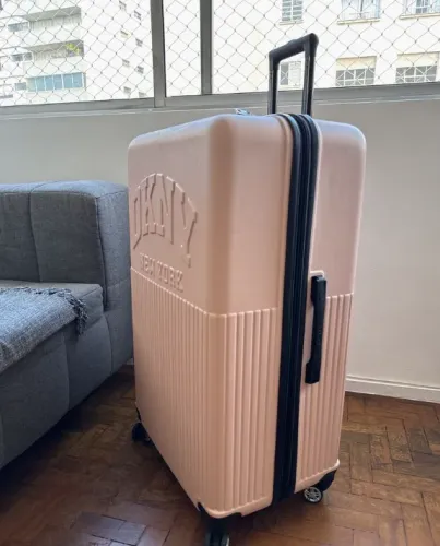 mala de viagem dkny rosa grande inclui duas bolsas internas qualidade premium com expansor