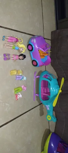 HELICÓPTERO E CARRO DA POLLY POCKET