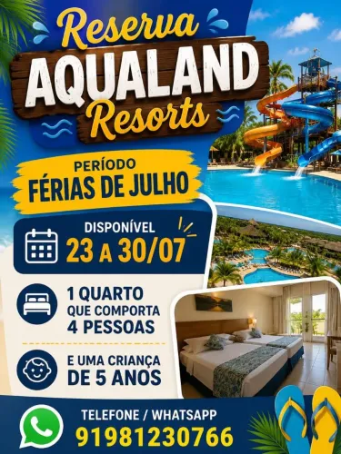 Aluguel de Apartamento no Aqualand Resort - Salinópolis/PA | 23 a 30 de Julho