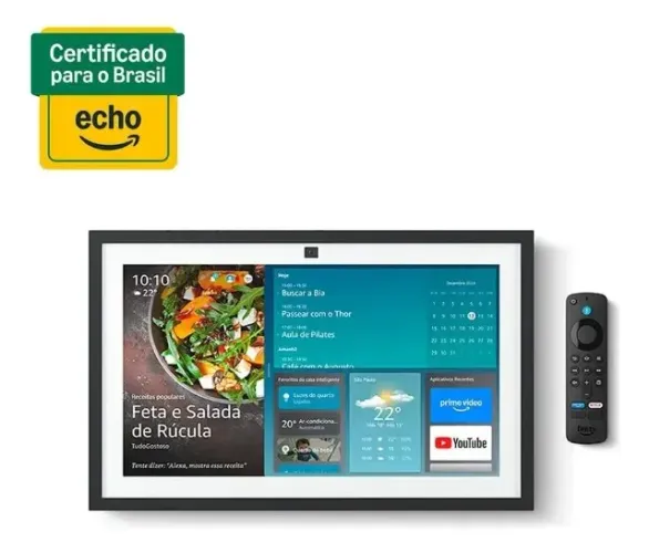 Echo Show 15 Amazon Smart Display Full Hd 15,6'' Com Alexa Cor Preta-Pegar Ingá/