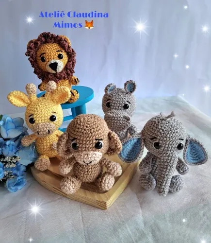 Kit Safari amigurumi