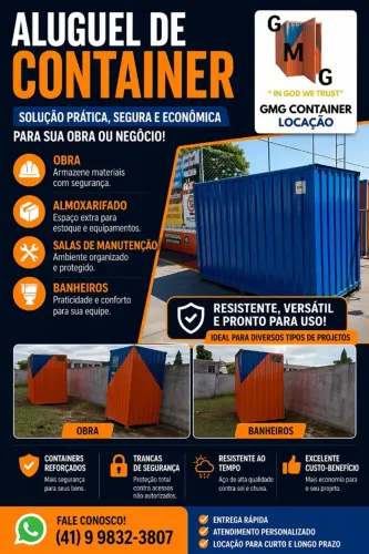 Aluguel e Venda de container para obras