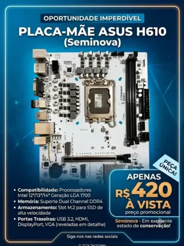 Placa Mãe H610 Asus