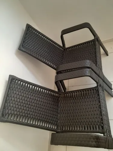 Conjunto para varanda - 2 cadeiras em fibra sintética + mesinha