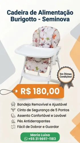Cadeira de Alimentação Burigotto - Seminova | R$ 180