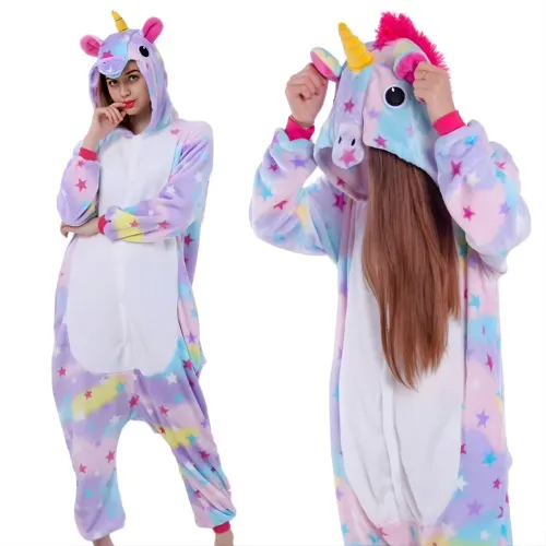 Macacão pijama unicórnio adulto - novo 