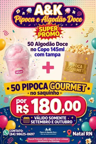 Pipoca Gourmet E Algodao Doce No Pote