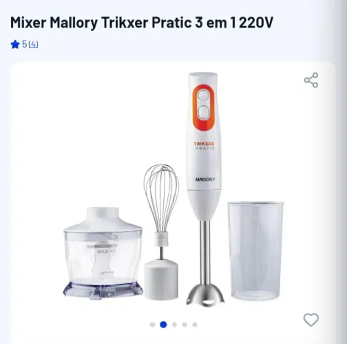 Mixer Mallory trikker 3 em 1 110v
