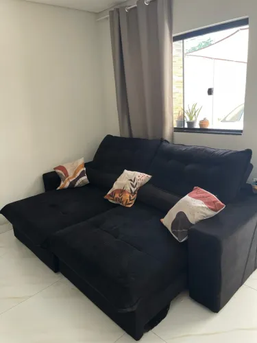 Sofá Retrátil Preto