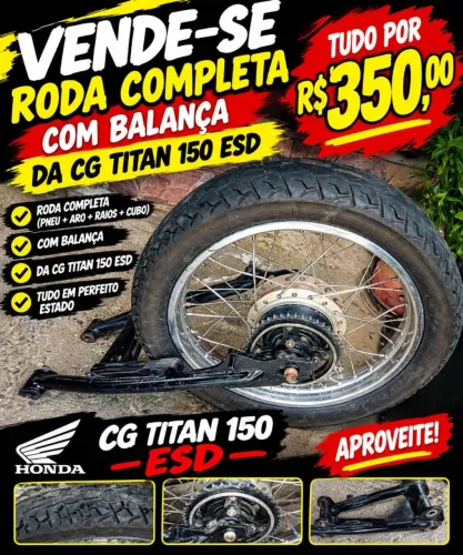 RODA COM BALANÇA CG 150 ESD