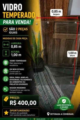 Vidro temperado para janelas 