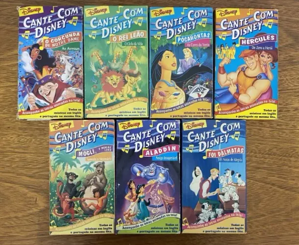Coleção VHS Cante com Disney