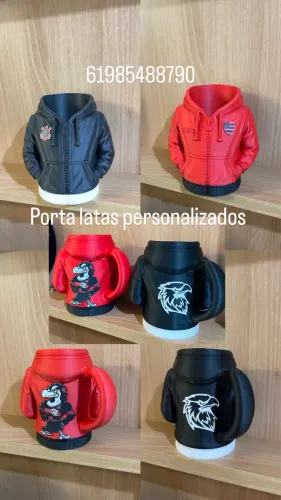 Porta latas personalizados de time em 3D