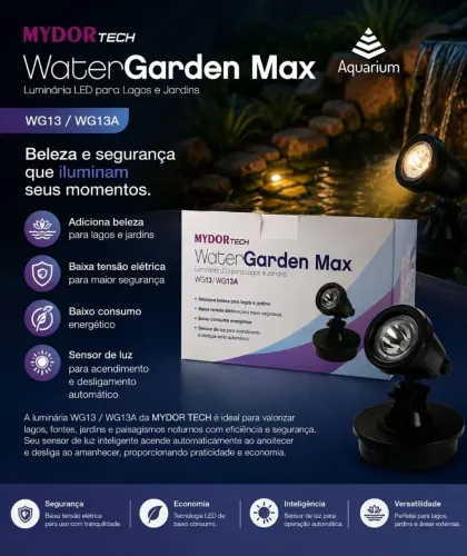 Luminária para lagos water garden led WG13 110 e 220v