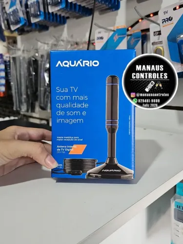 Antena digital Aquário cabo 5 metros